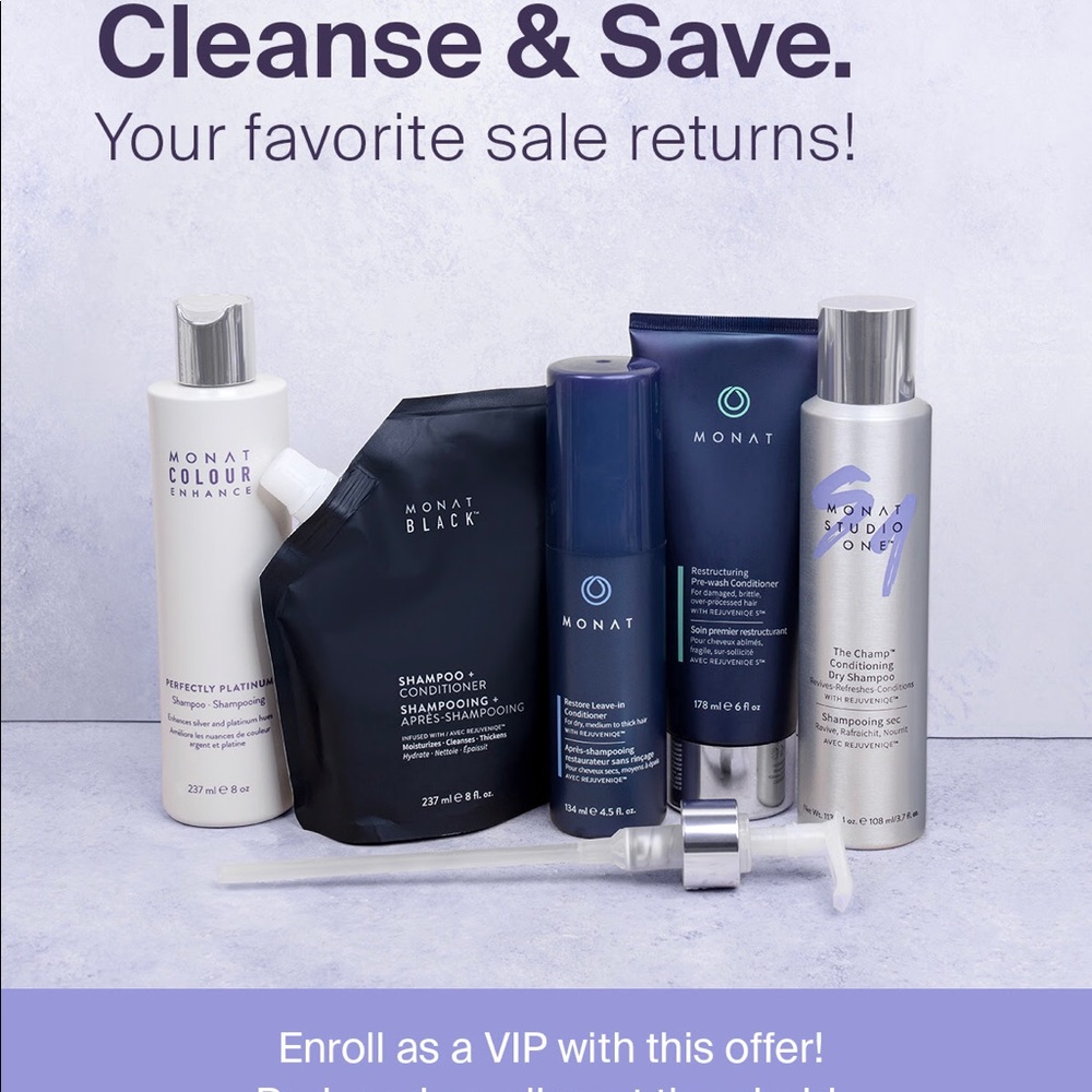 Monat products sign up today as VIP.